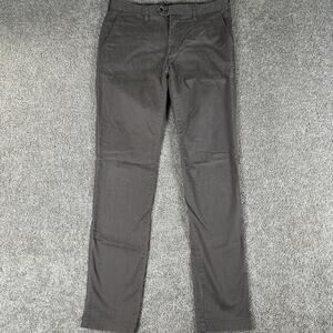 Ted Baker London Pants Mens 32x34 Brown Check Pattern Slim Straight Exmoor Chino